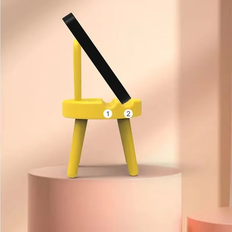 Creative Cute Phone Holder Chair Shape Desktop Phone Holder Stands Mobile Phone Accessories