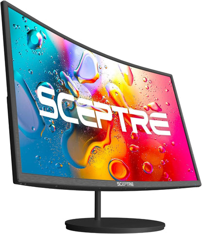 24" Curved 75Hz Gaming LED Monitor Full HD 1080P HDMI VGA Speakers, VESA Wall Mount Ready Metal Black 2019 (C248W-1920RN)