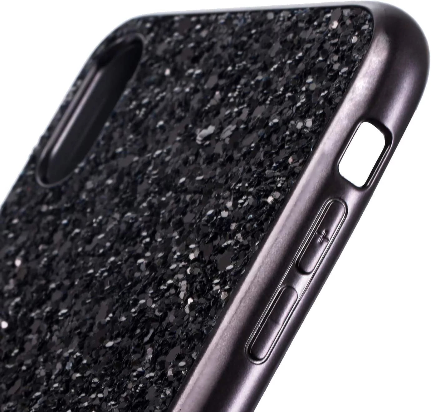 Compatible with Iphone Case,Crystal Diamond Glitter Bling Sparkly Soft Shockproof Cover for Women Girls Phone Case (Black,Iphone 12 Pro)