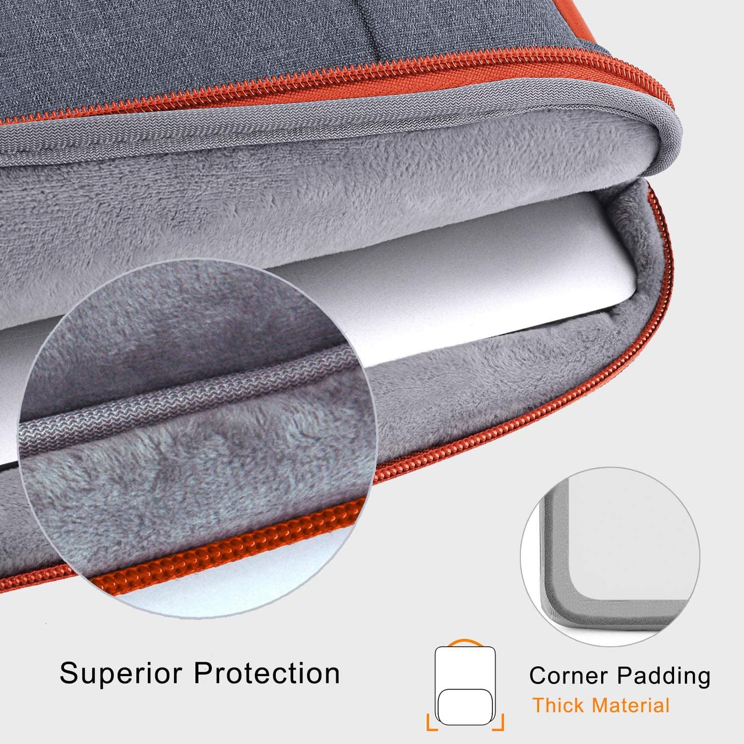 Laptop Sleeve Case, Smart Computer Carrying Bag with Detachable Accessory Pouch Compatible with 13-13.3 Inch Macbook Air/Macbook Pro M1 14 2021,13.5 Surface Book 3/2 XPS Chromebook, Waterproof