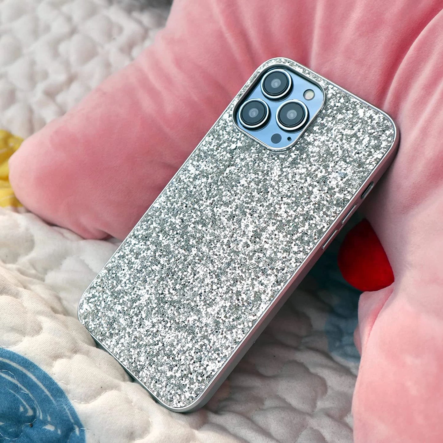 Compatible with Iphone Case,Crystal Diamond Glitter Bling Sparkly Soft Shockproof Cover for Women Girls Phone Case (Black,Iphone 12 Pro)
