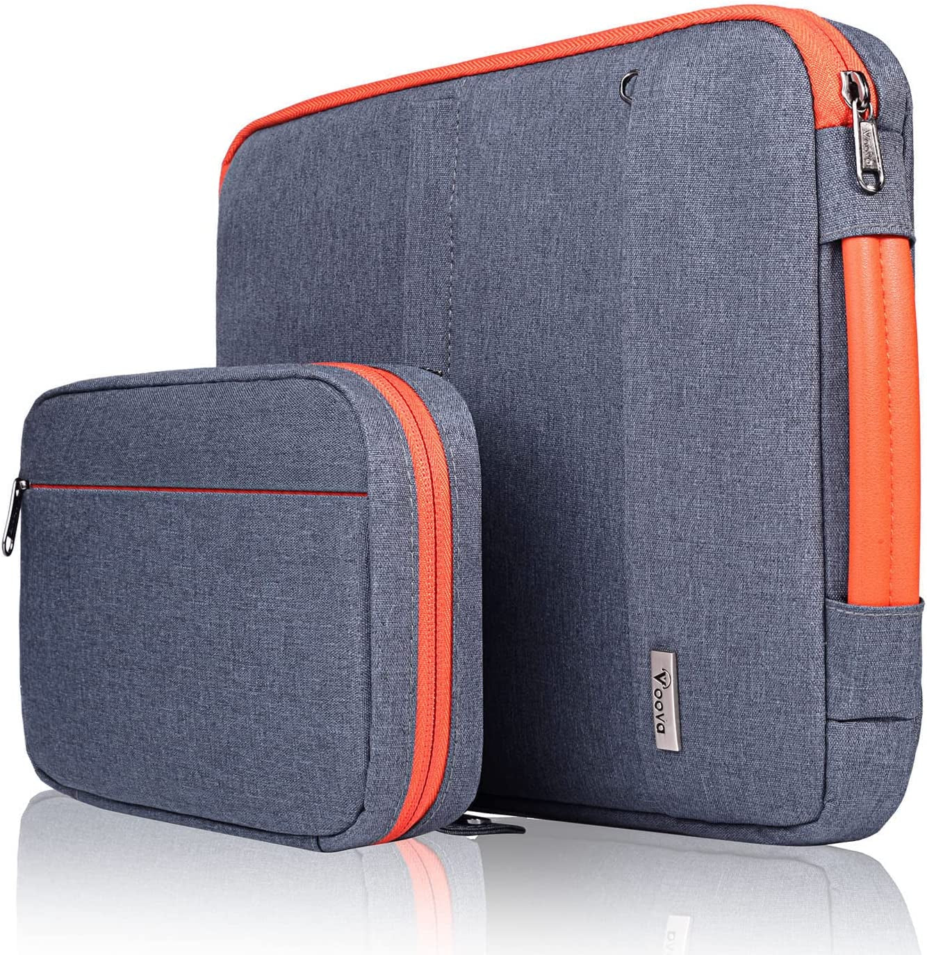 Laptop Sleeve Case, Smart Computer Carrying Bag with Detachable Accessory Pouch Compatible with 13-13.3 Inch Macbook Air/Macbook Pro M1 14 2021,13.5 Surface Book 3/2 XPS Chromebook, Waterproof