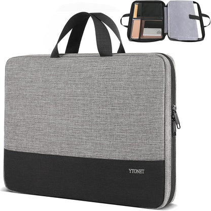 Laptop Case, 15.6 Inch TSA Laptop Sleeve Water Resistant Durable Computer Carrying Case Compatible for HP, Dell, Asus Notebook, Gifts for Men Women, Grey