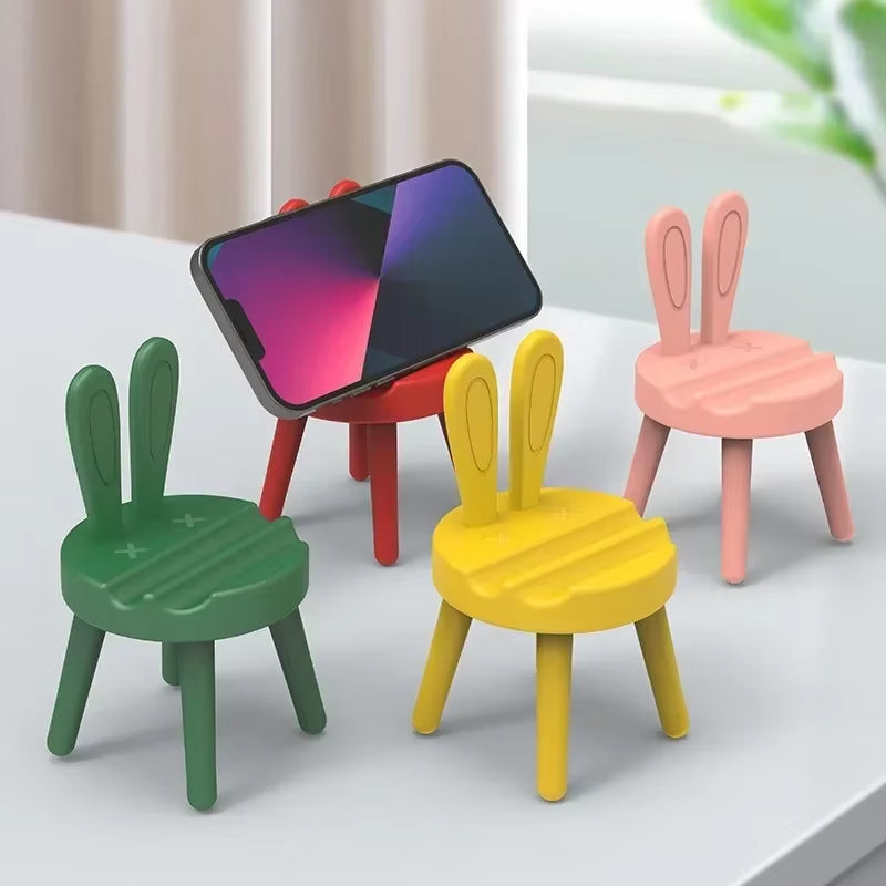 Creative Cute Phone Holder Chair Shape Desktop Phone Holder Stands Mobile Phone Accessories