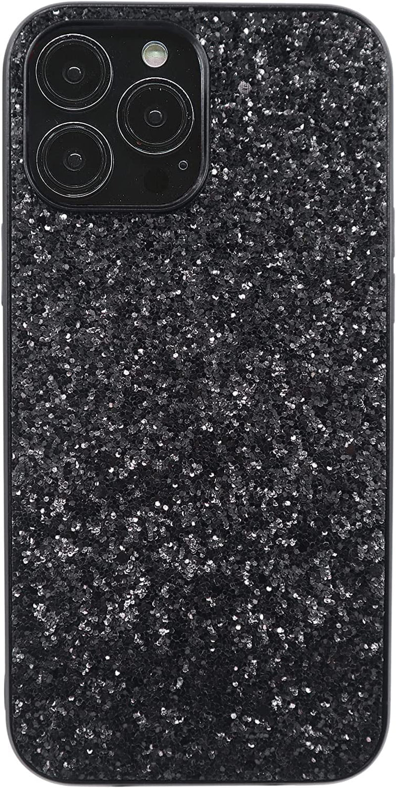 Compatible with Iphone Case,Crystal Diamond Glitter Bling Sparkly Soft Shockproof Cover for Women Girls Phone Case (Black,Iphone 12 Pro)