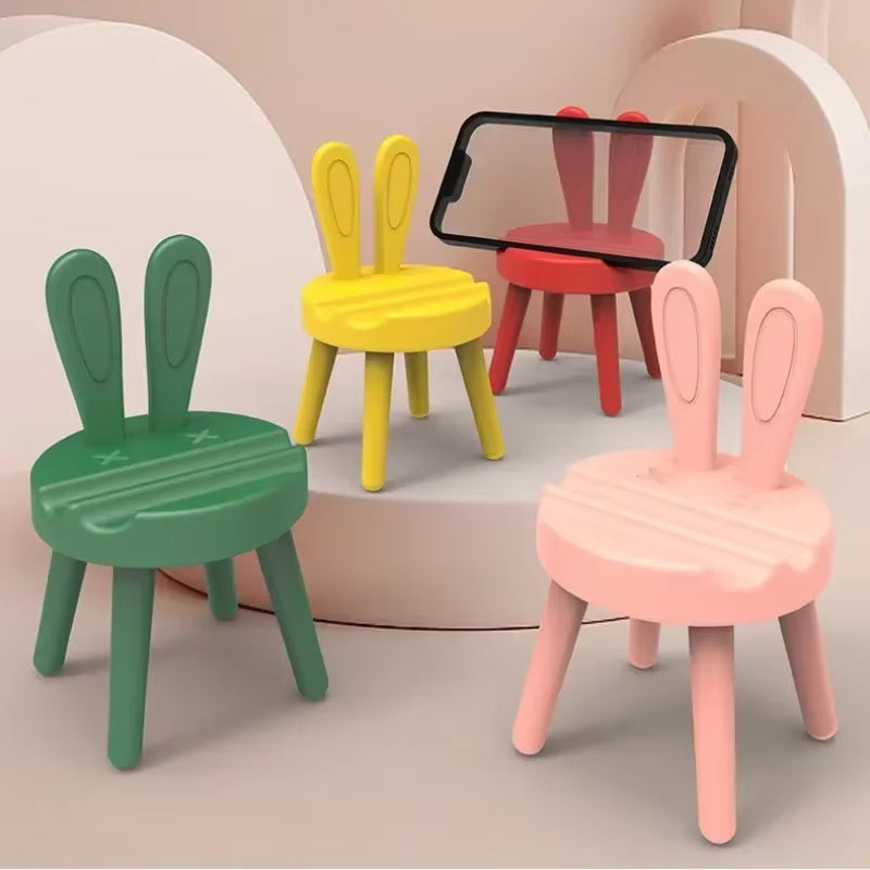 Creative Cute Phone Holder Chair Shape Desktop Phone Holder Stands Mobile Phone Accessories