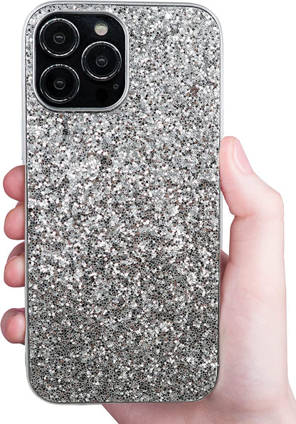 Compatible with Iphone Case,Crystal Diamond Glitter Bling Sparkly Soft Shockproof Cover for Women Girls Phone Case (Black,Iphone 12 Pro)